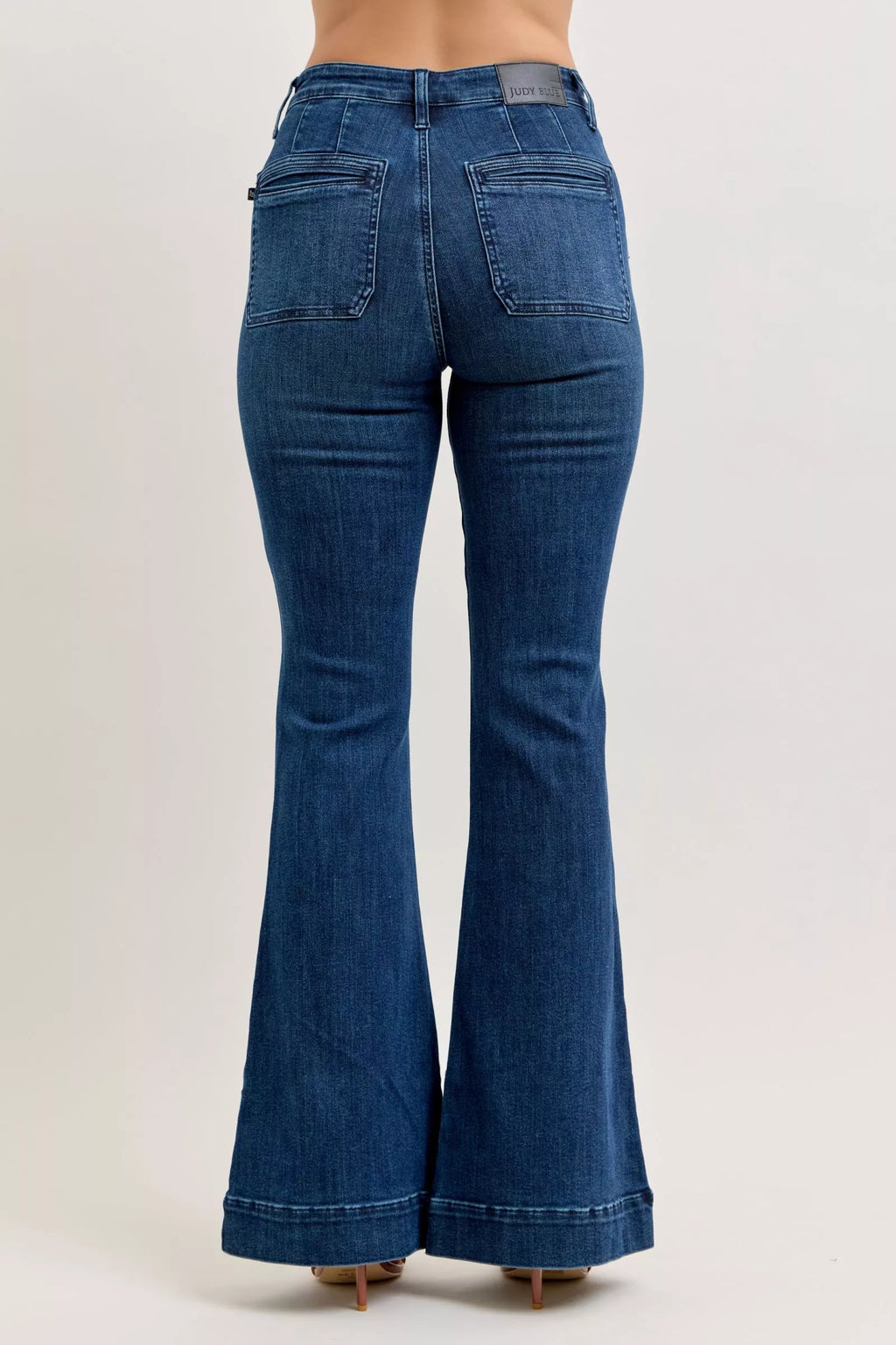 Judy Blue High Waisted Flare Jeans For Women With Front Pockets Versatile Flattering Silhouette