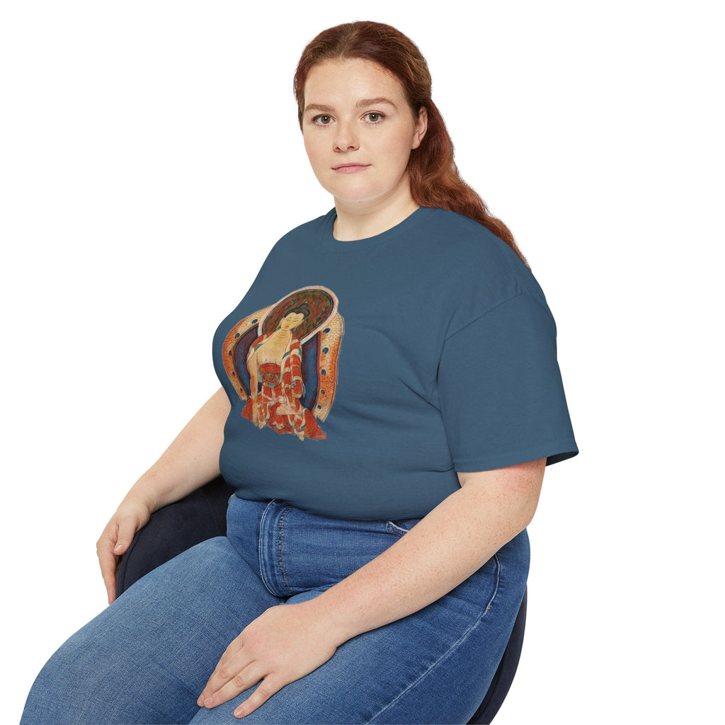 Fine Art Buddha Oil Paint Print Unisex Ultra Cotton Tee