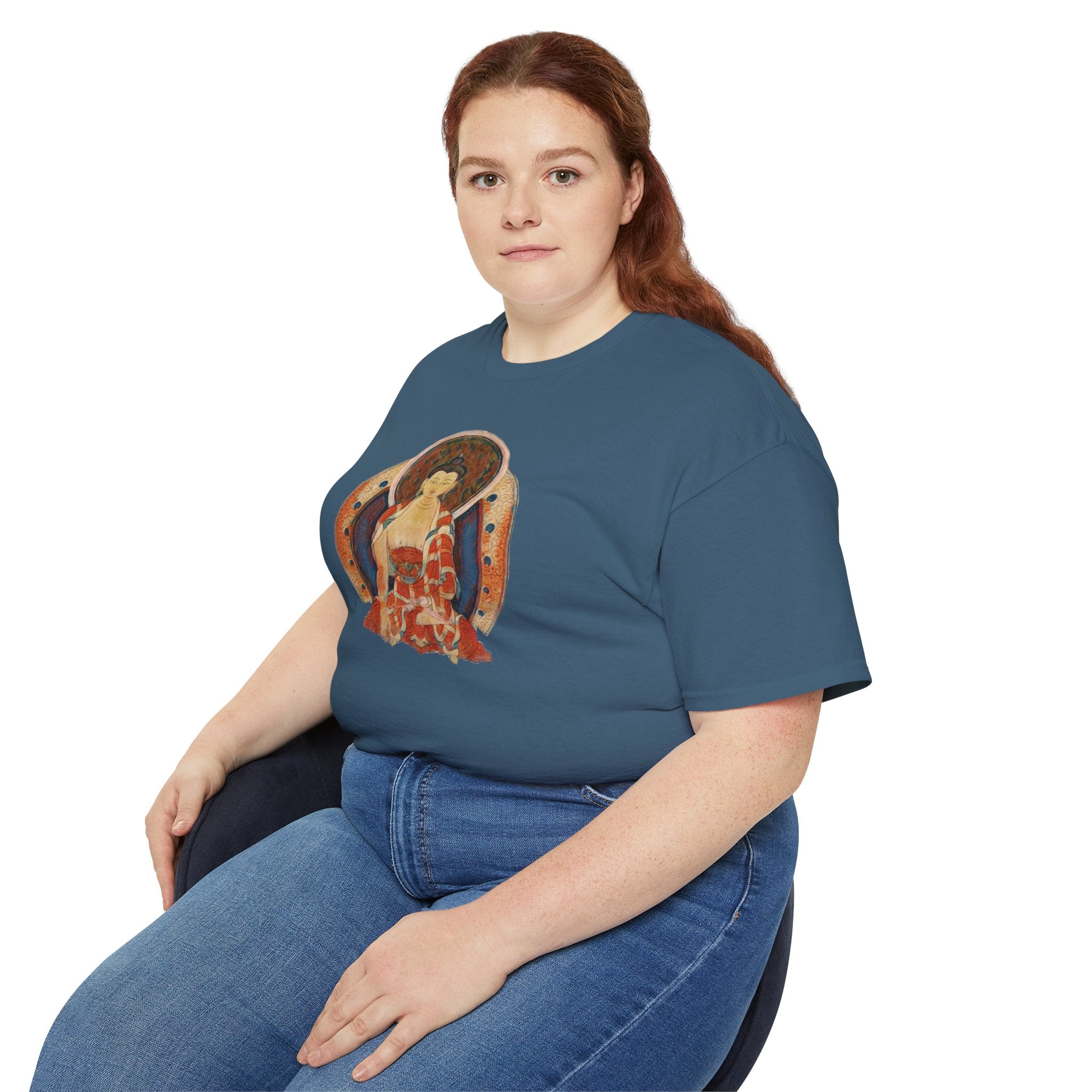 Fine Art Buddha Oil Paint Print Unisex Ultra Cotton Tee