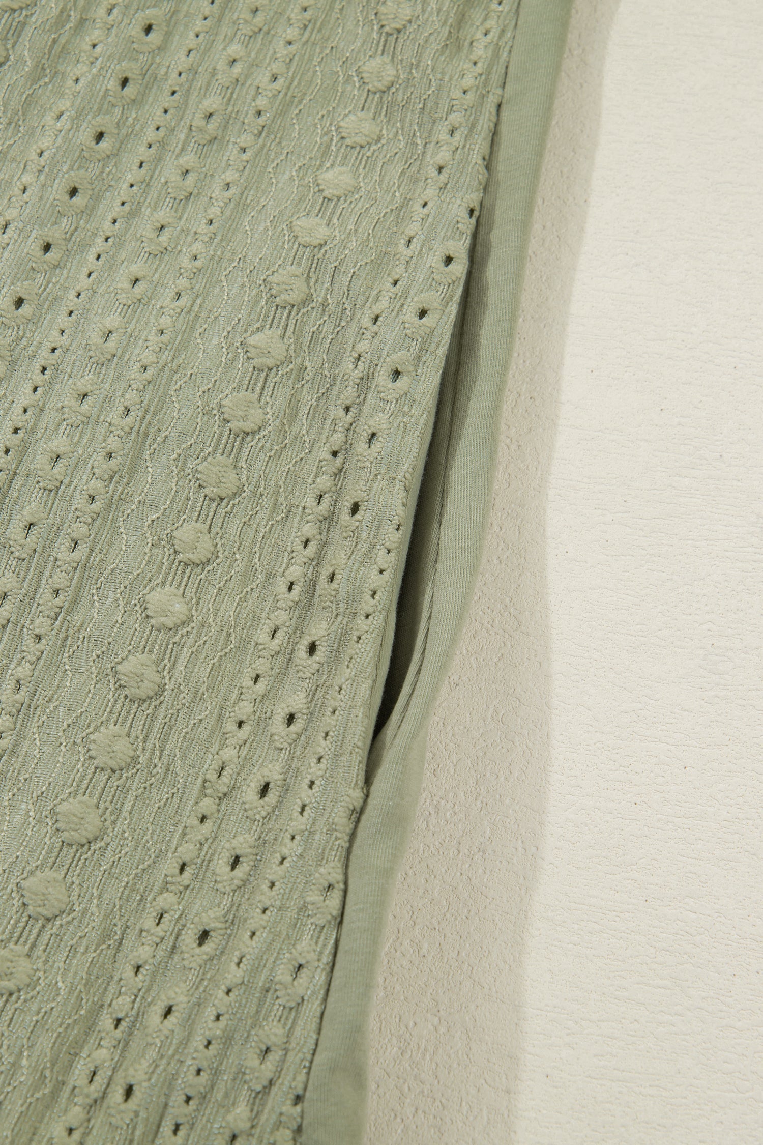 Laurel Green Jacquard Frilled Ruffled Long Sleeve Mini Dress
