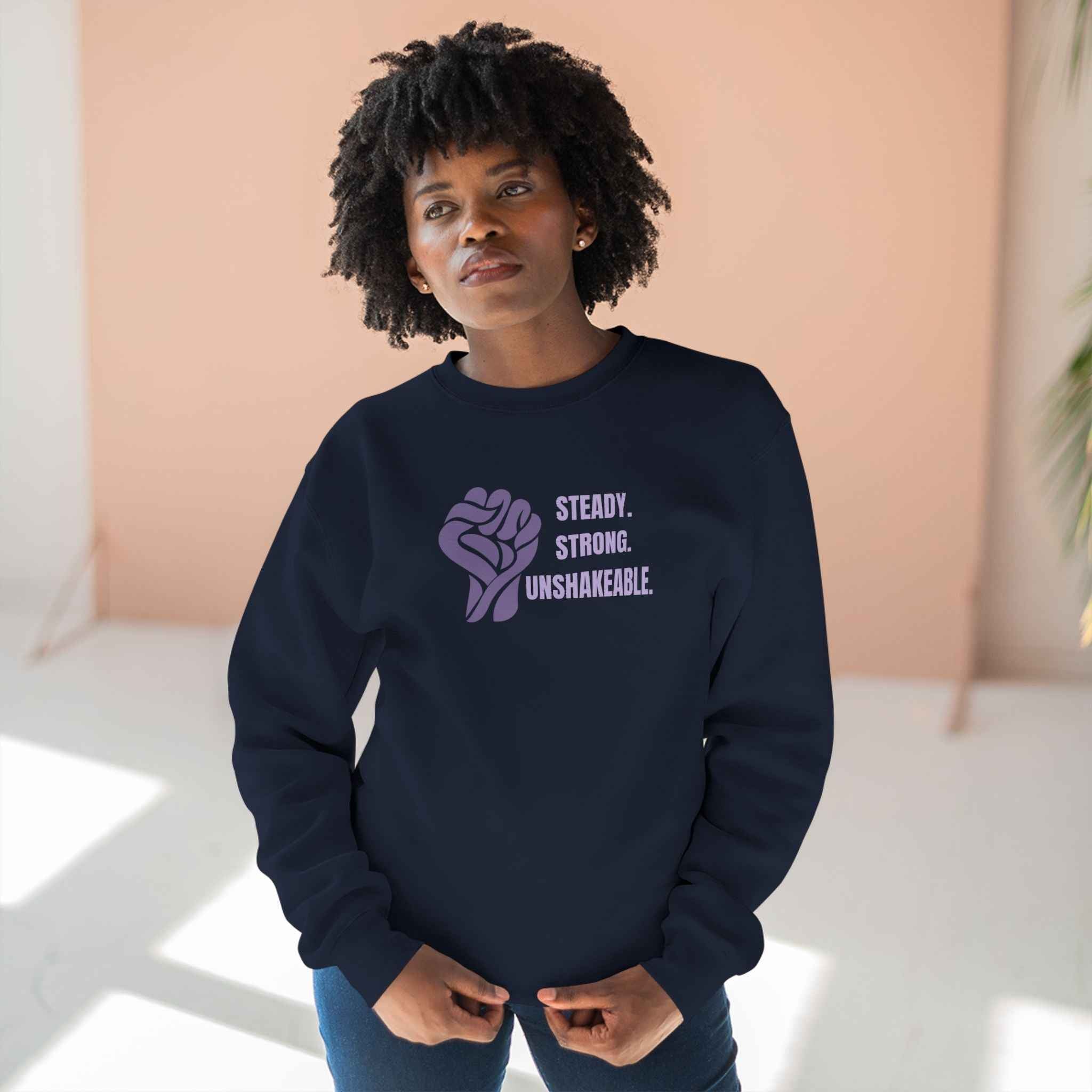 Steady. Strong. Unshakeable. — Epilepsy Awareness Sweatshirt
