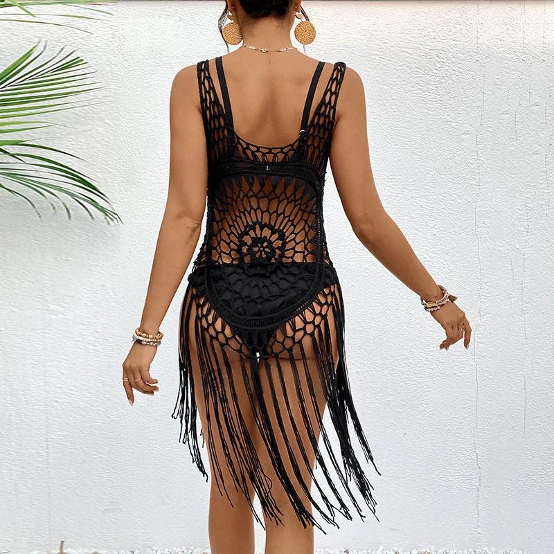 New Crocheted Women's Hollow Beach Dress