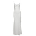 European And American Sexy Socialite Style Sling Backless Lace Long Dress