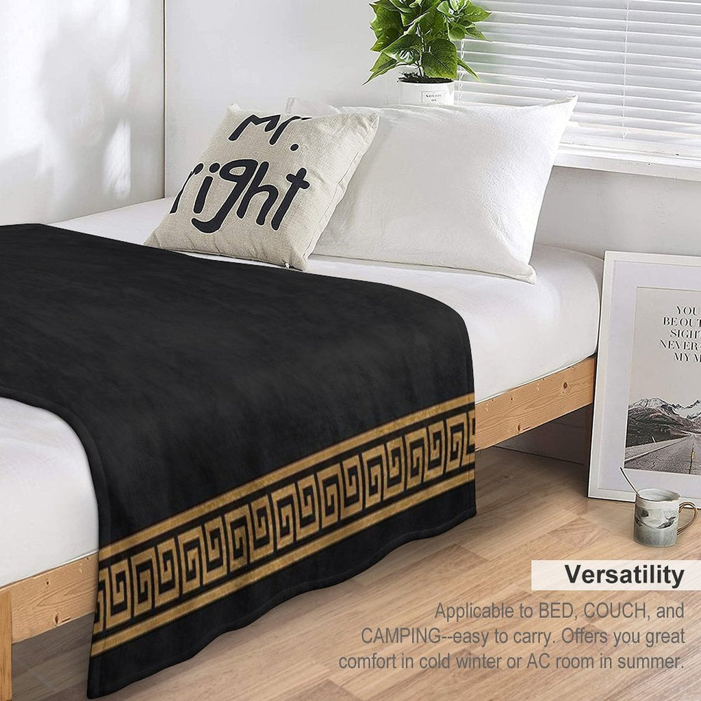 Great Greek Pattern Sustainable Throw Blanket