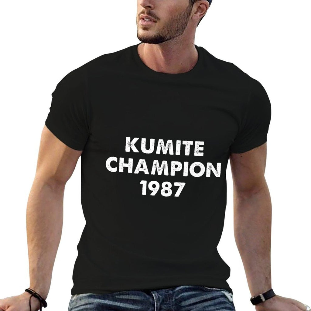 KUMITE CHAMPION 1987 Funny Viral Karate Video Meme Kung Fu Premium  Trendy Pattern T-Shirt