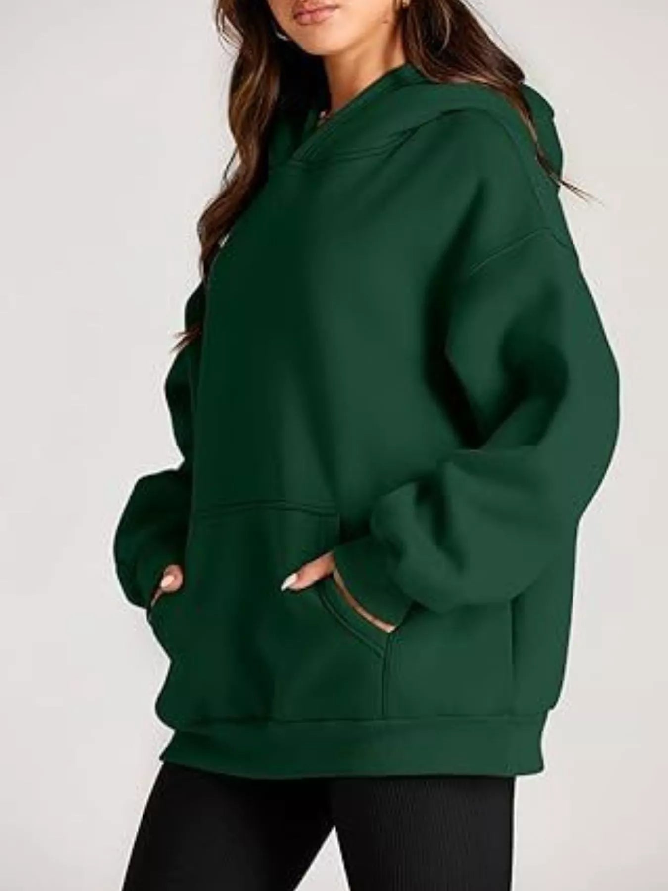 Women's Kangaroo Pocket Long Sleeve Hoodie Comfortable Pullover