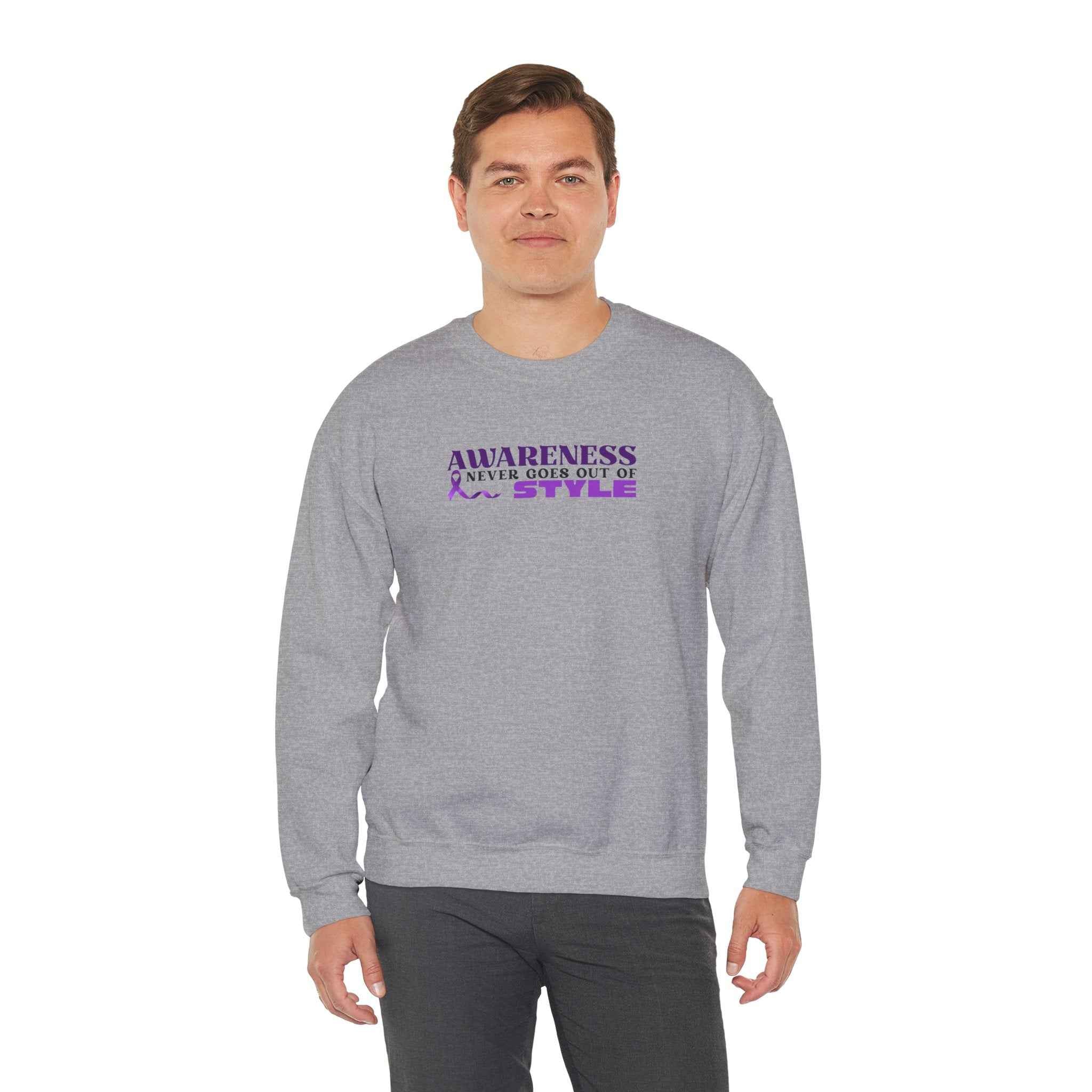“Awareness Never Goes Out of Style” Embroidered Sweatshirt
