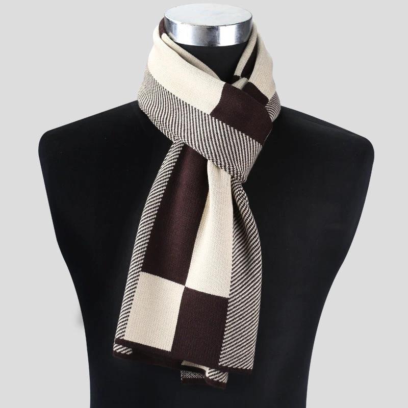 Men's Plaid Knitted Scarf