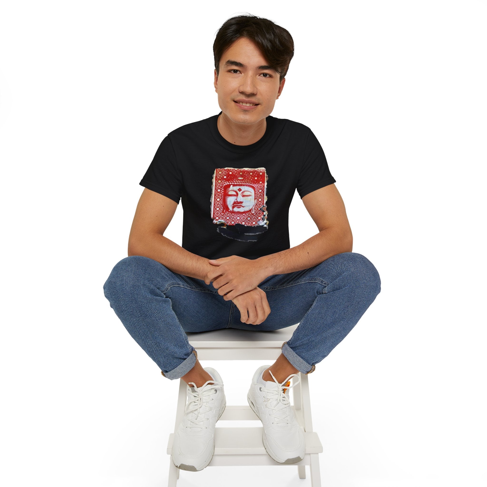 Fine Art Buddha Tablet Print Unisex Ultra Cotton Tee