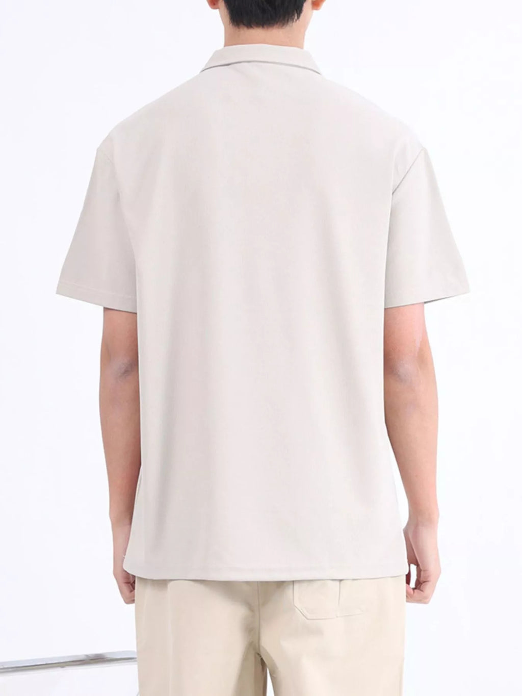 Men's Plus Size Button Detail Short Sleeve Polo