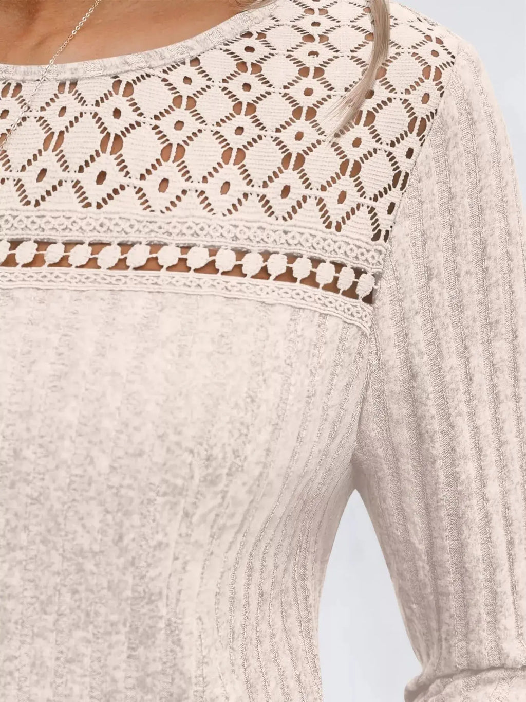 Ribbed Long Sleeve T Shirt