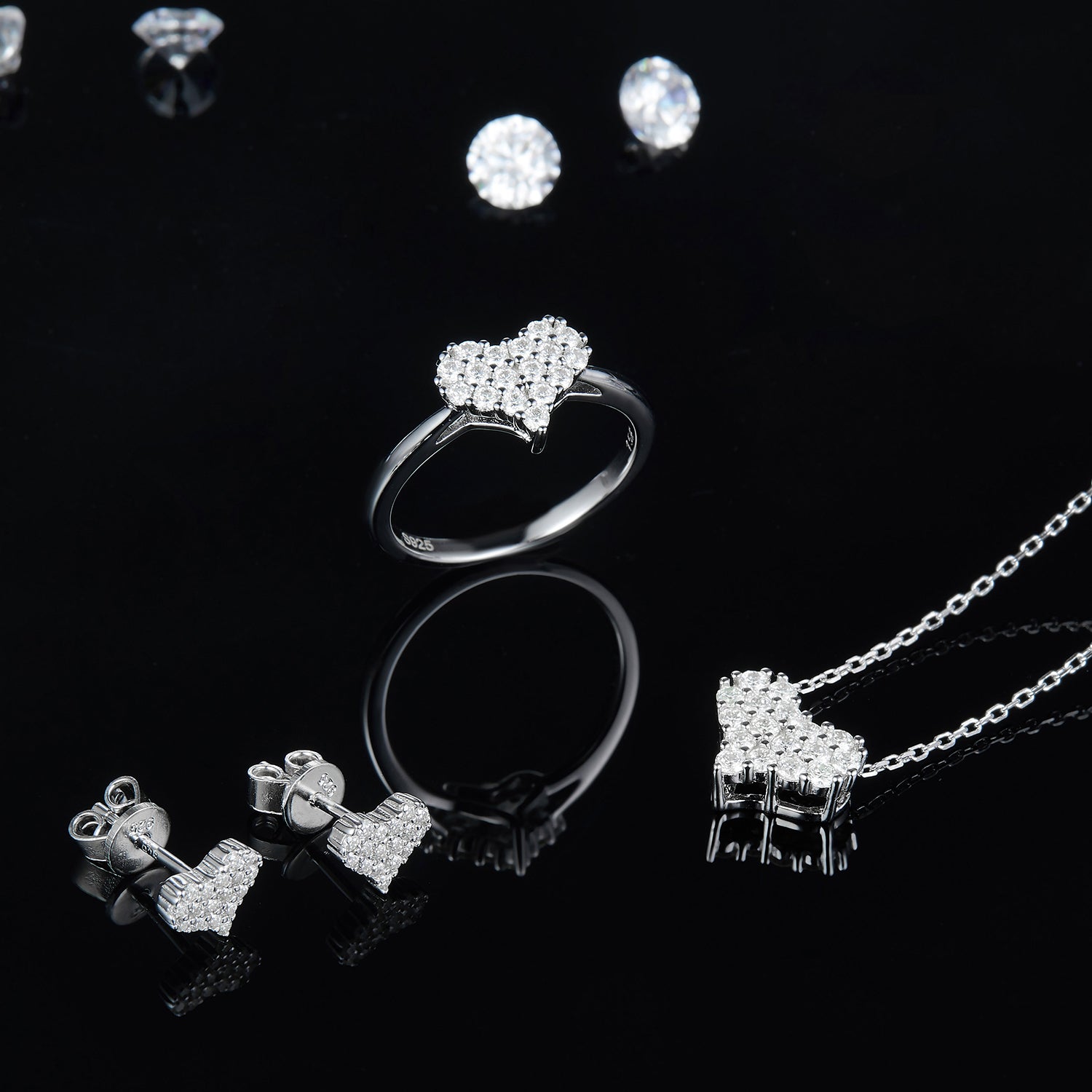 Sparkala™ Pure Sterling Silver Heart Ring
