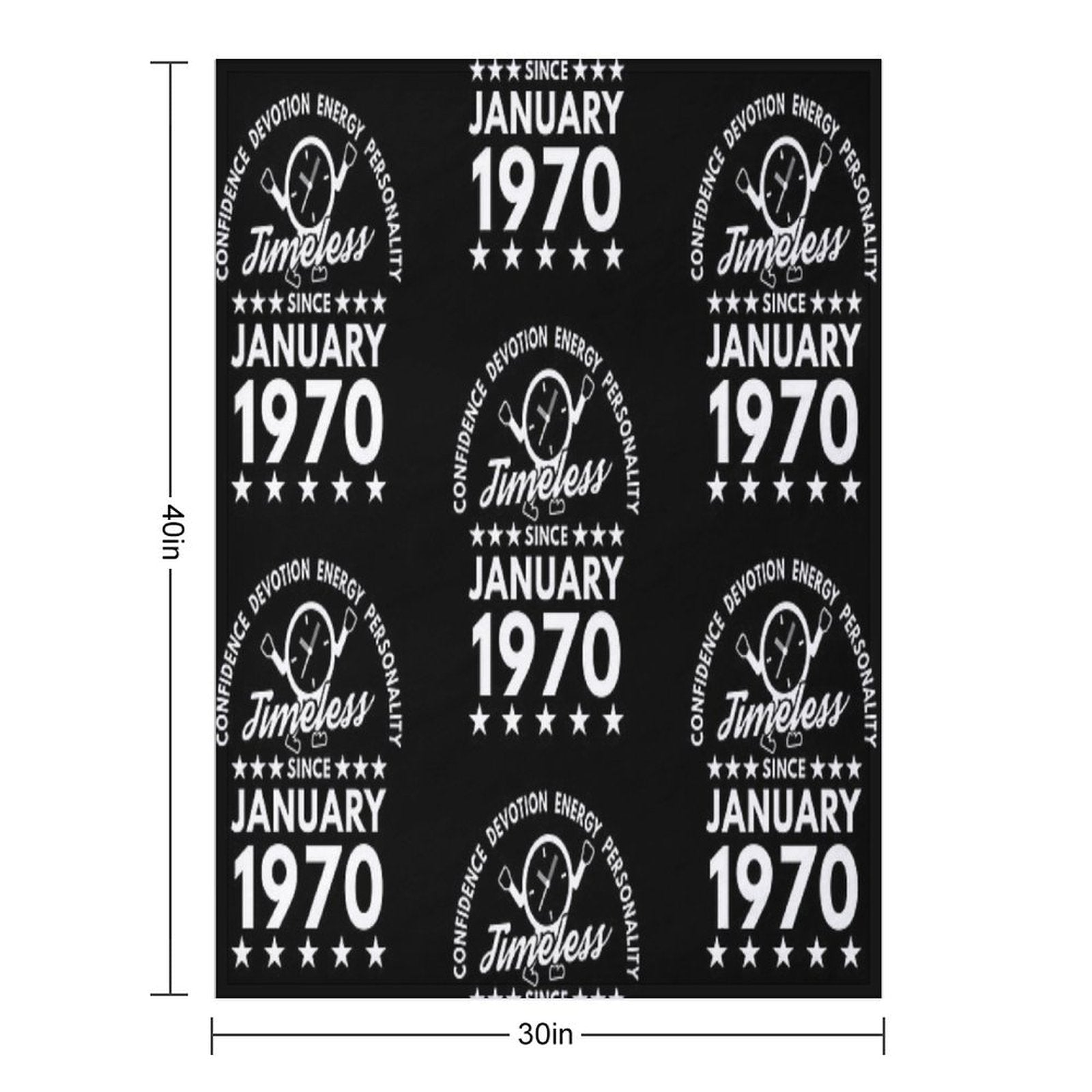 January Birthday Timeless Person - White Text Throw Blanket