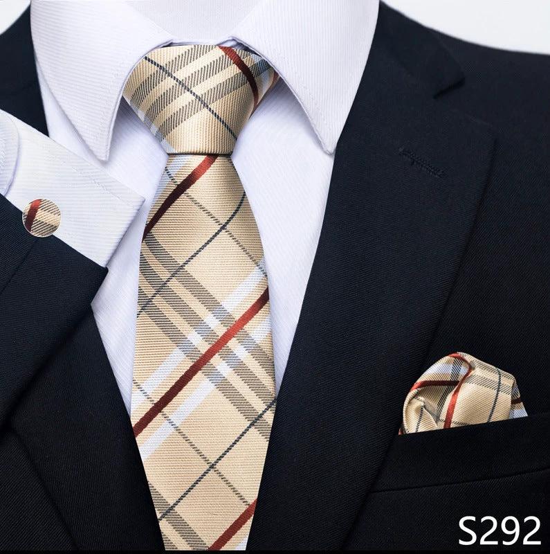 Men's Creative All-match Business Formal Wear Tie Scarf Cufflink Set