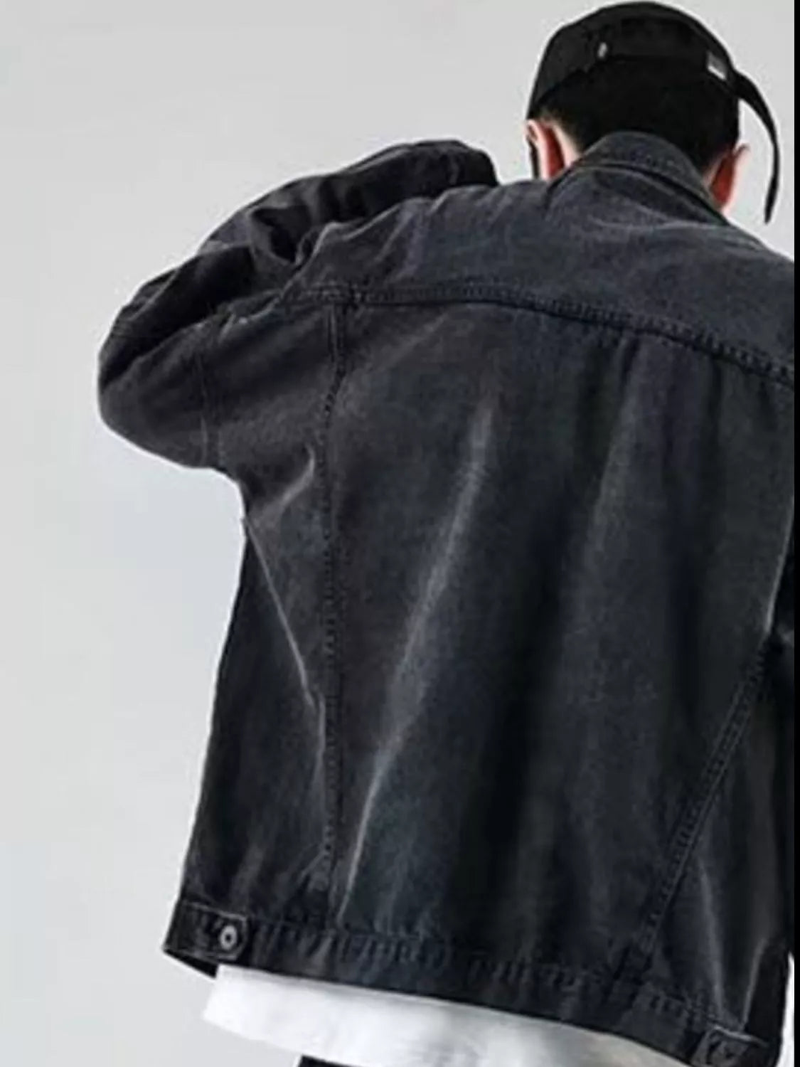 Men's Plus Size Button Up Denim Jacket