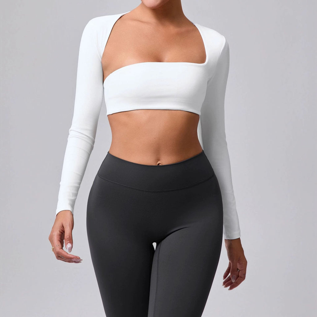 Autumn Sand Brushed Shawl Long Sleeve Yoga Wear