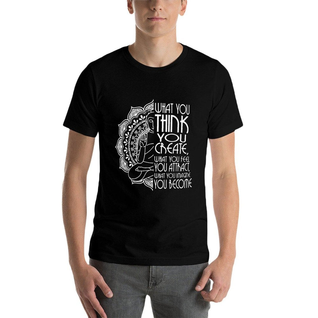 Law Of Attraction Spiritual Buddha Meditation Gifts Men Yoga  Fade-proof Color T-Shirt