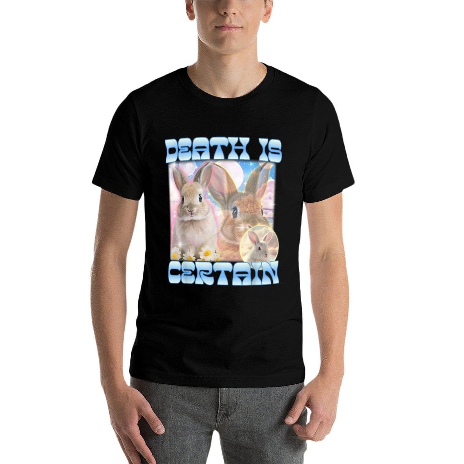 Death Is Certain Funny Meme Cringe Gen Z Y2K Retro Vintage  Easy-care T-Shirt