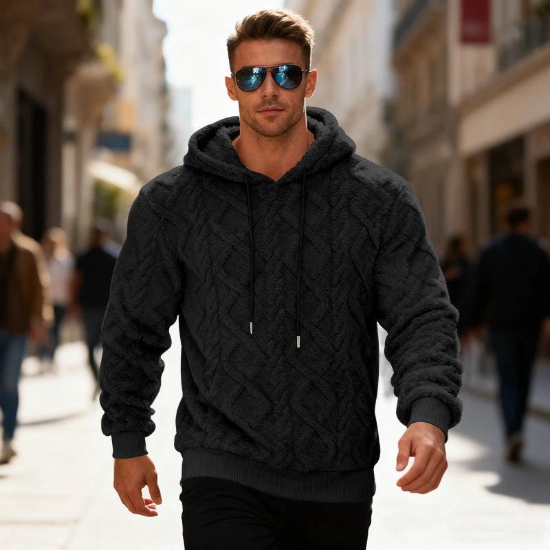 Men's Casual Heavy Double-sided Loose Pullover Hoodie