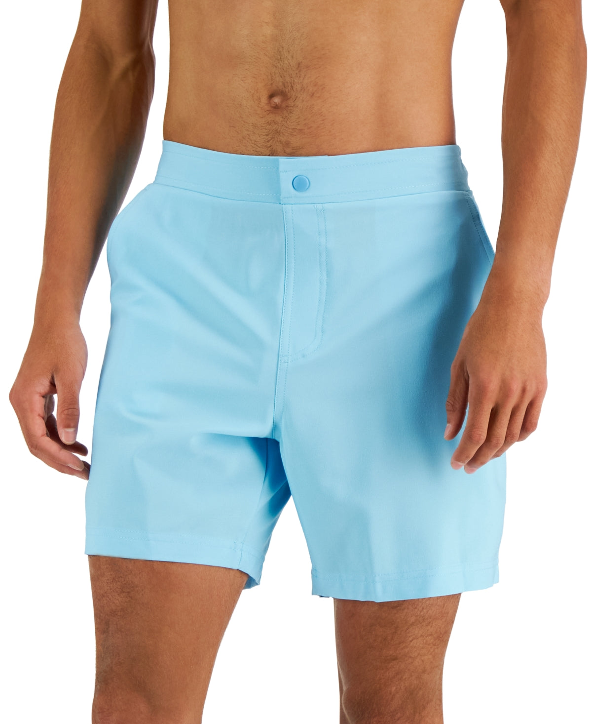 Club Room Size L Blue MENS 7" Inseam Swim Trunks NWT