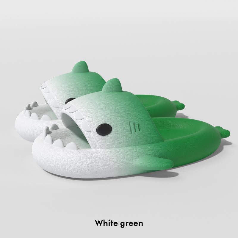Men's Gradient Shark Slippers | EVA Non-Slip Cartoon Home Bathroom Slides
