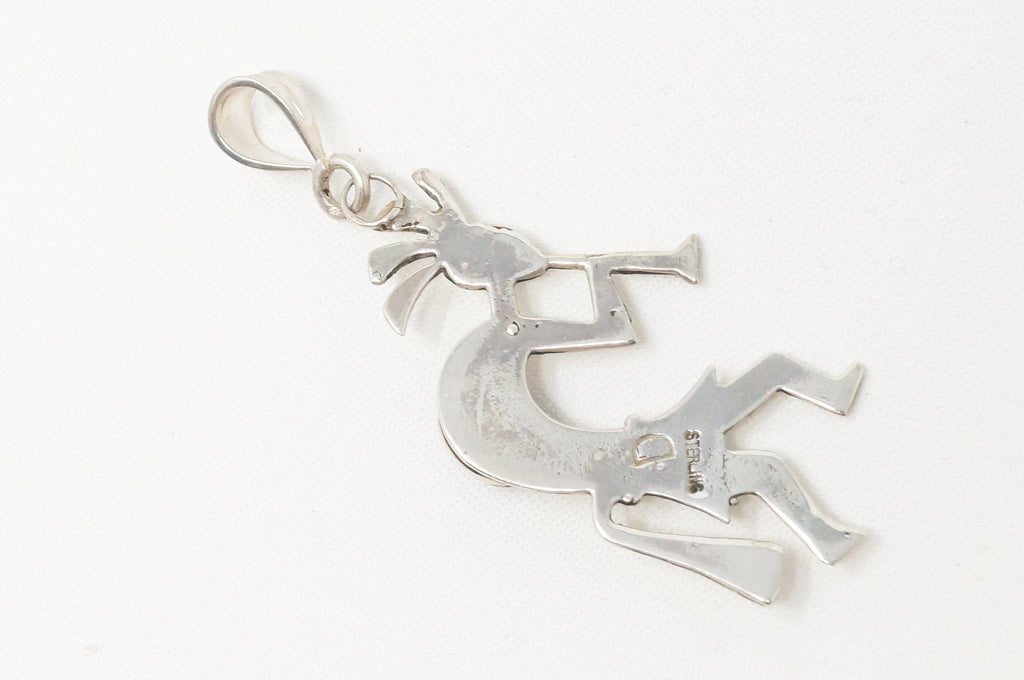 Vintage Native America Darrel Morgan Kokopelli Sterling Silver Necklace