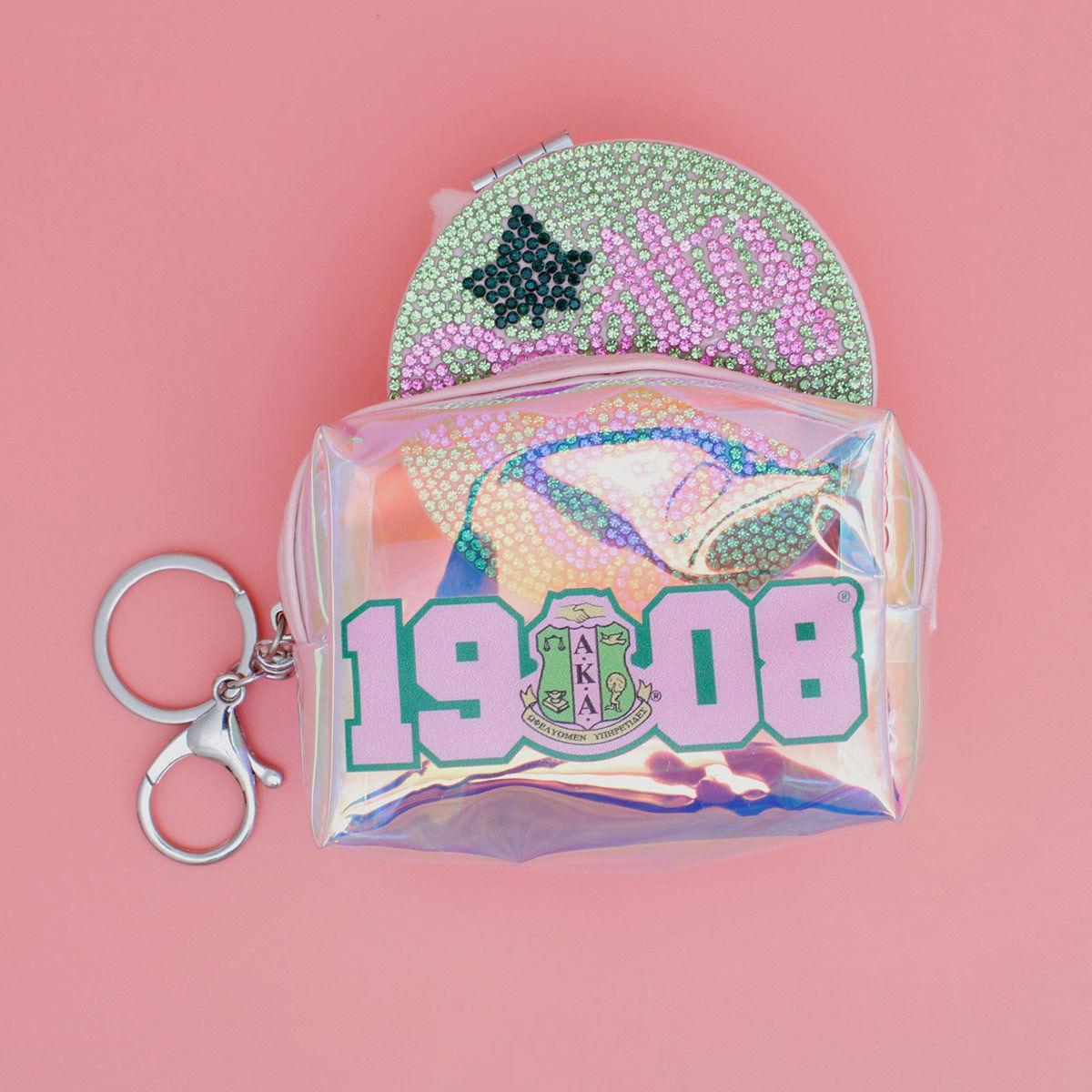 AKA Iridescent Zipper Pouch Keychain