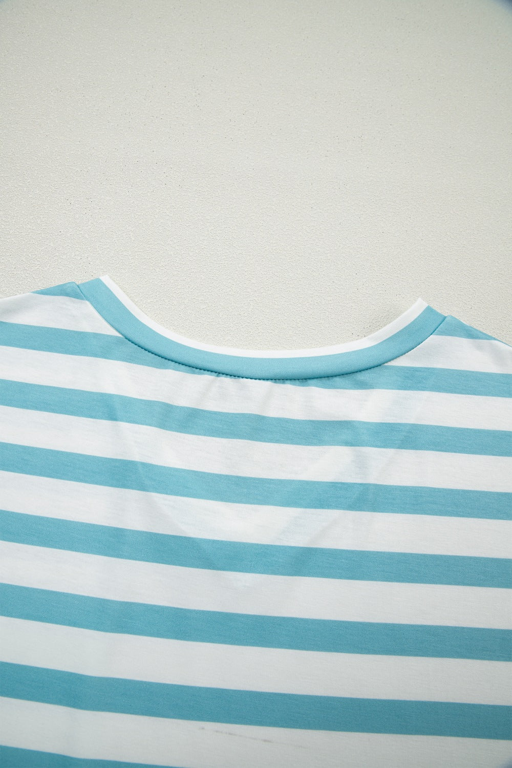 Women Striped V Neck Short Sleeve Casual T Shirt with Pocket