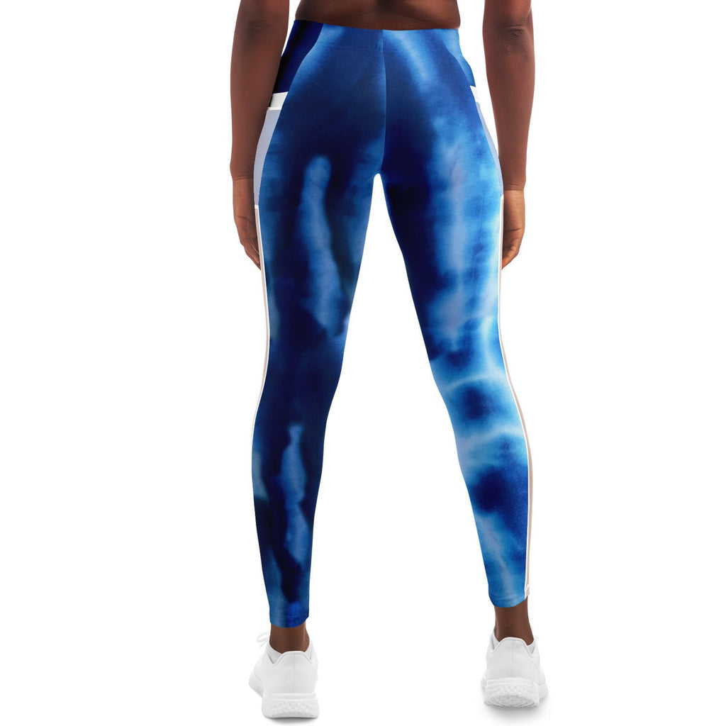 Shibori Indigo Mesh Pocket Legging