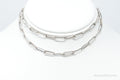 Vintage Modernist Link Sterling Silver Chain Necklace
