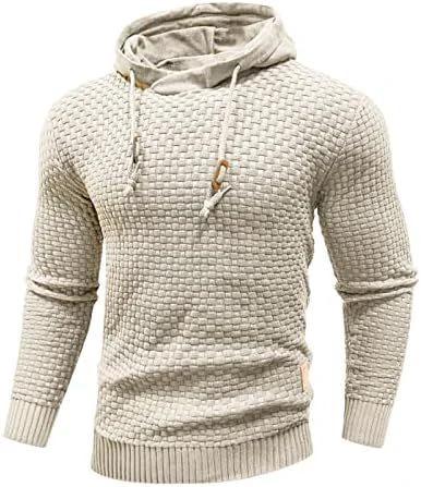 Men's Long Sleeve Solid Color Hooded Sweater