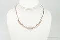 Vintage Southwestern Style Village Scene Sterling Silver Bib Necklace