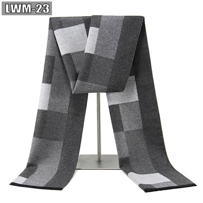 Men's Cashmere Autumn And Winter Business Plaid Scarf