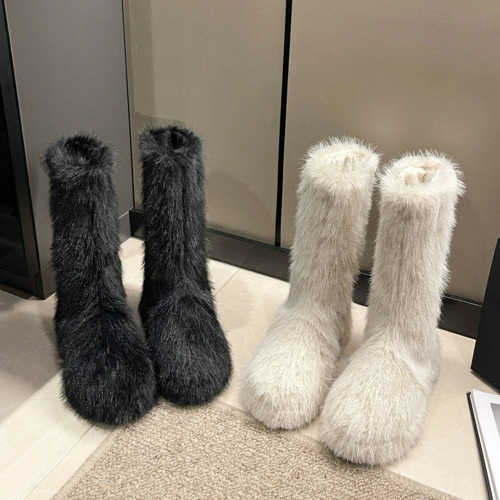 Women's Thick Bottom Fleece-lined Thermal Insulation Cotton Shoes