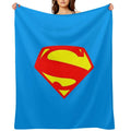Superhero Large Comic Book Logo Shield Throw Blanket