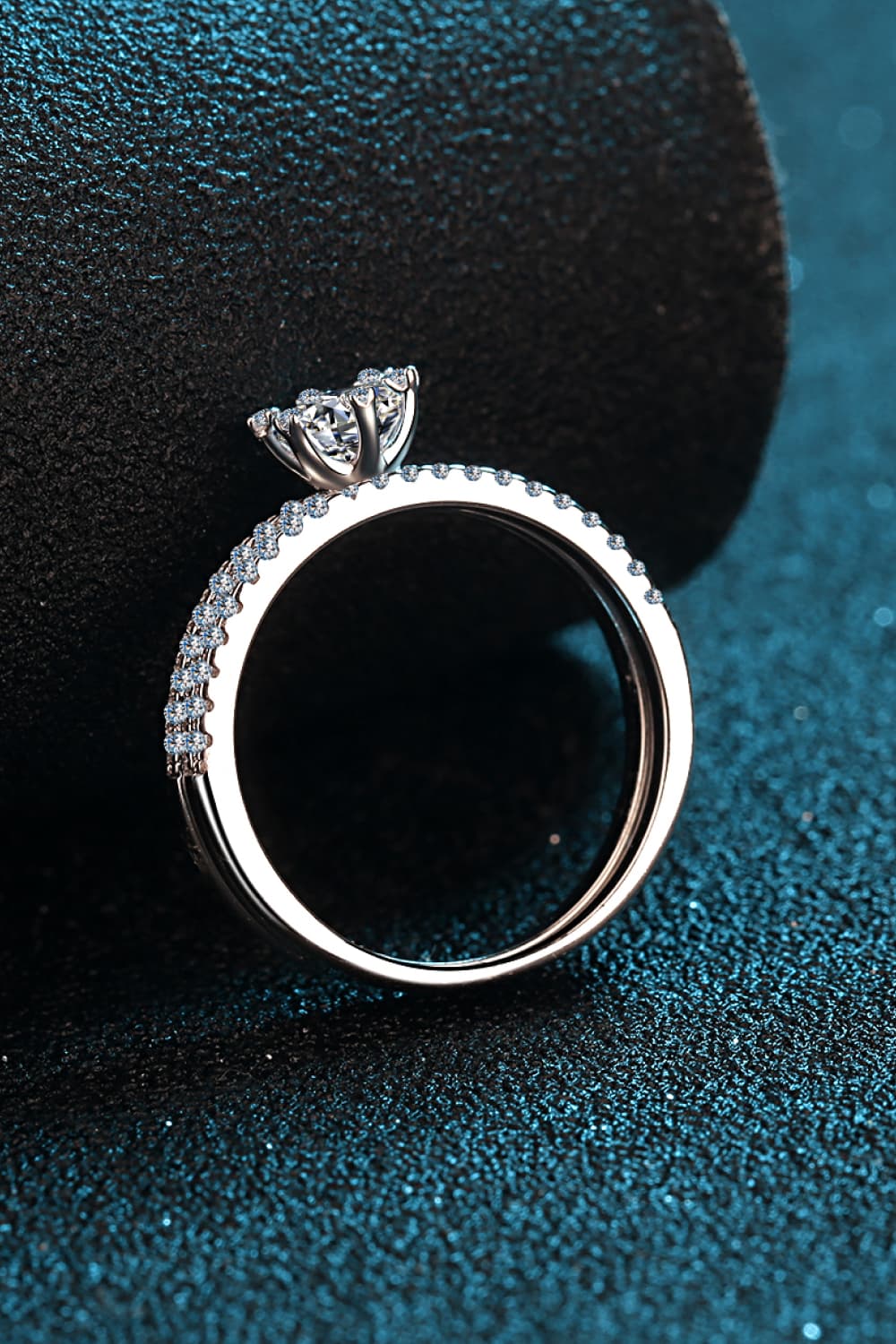 Sparkala™ 925 Rhodium Over Pure Sterling Silver Ring Set