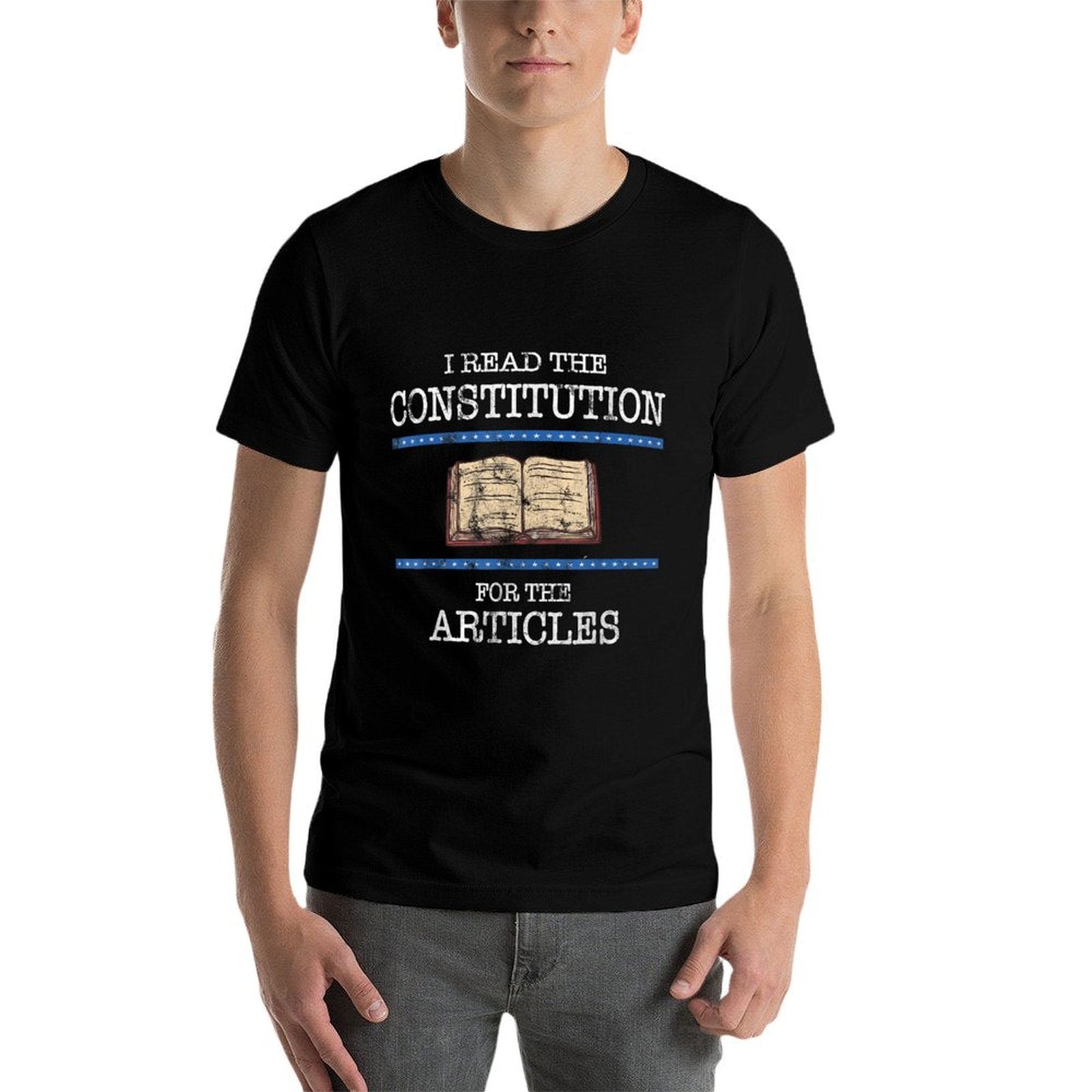 History Teachers Read The Constitution Distressed Funny  Wrinkle-resistant T-Shirt