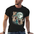 Three Hyena Moon  3 Laughing Hyenas Howling Meme Cursed  Breathable T-Shirt