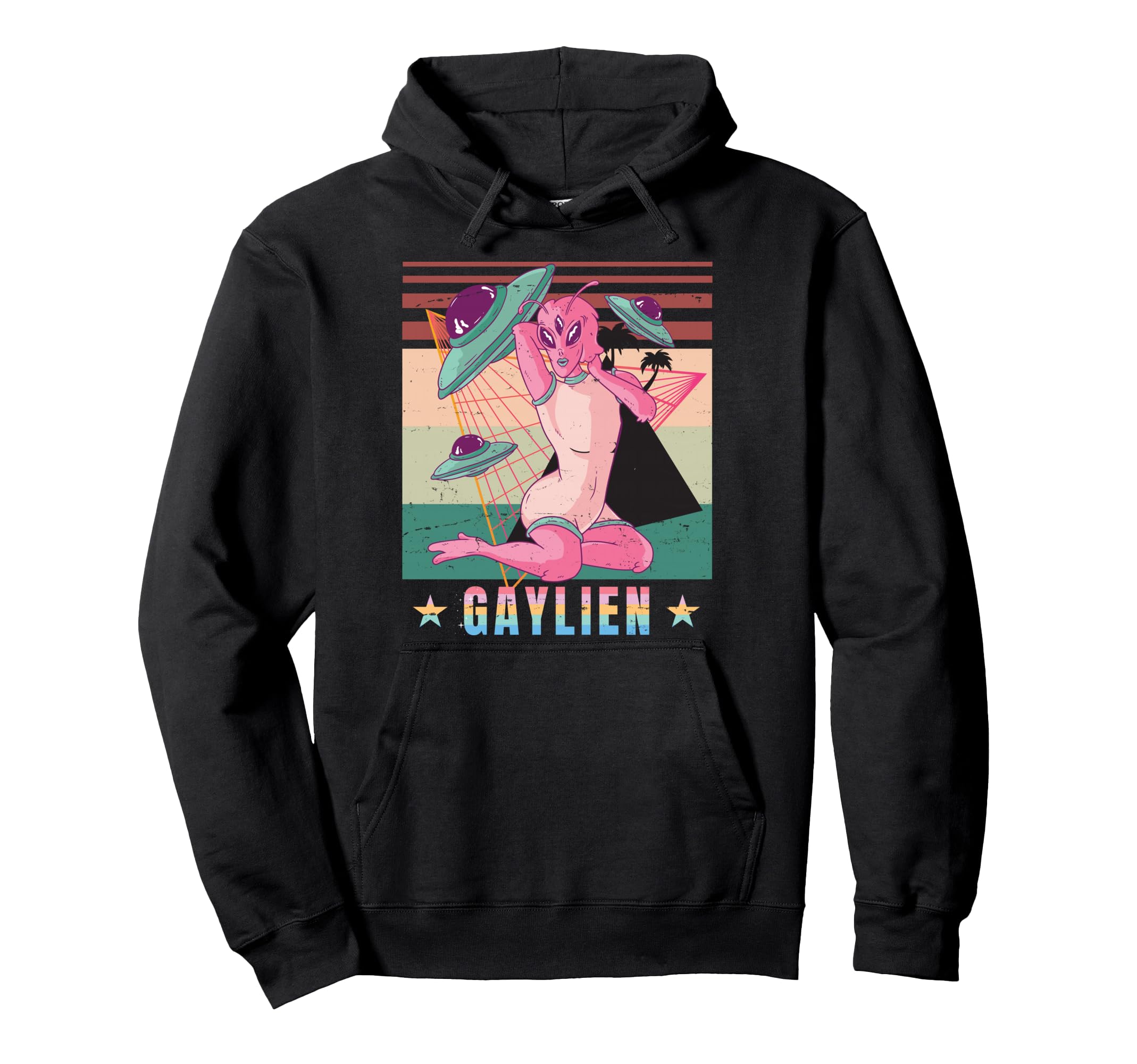 Gay Gaylien Alien Lgbtq Queer Trans Bi Hoodie - Aesthetic Graphic Unisex