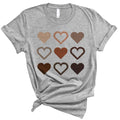 Skin Tone Hearts Equality Shirt Unisex Medium Grey