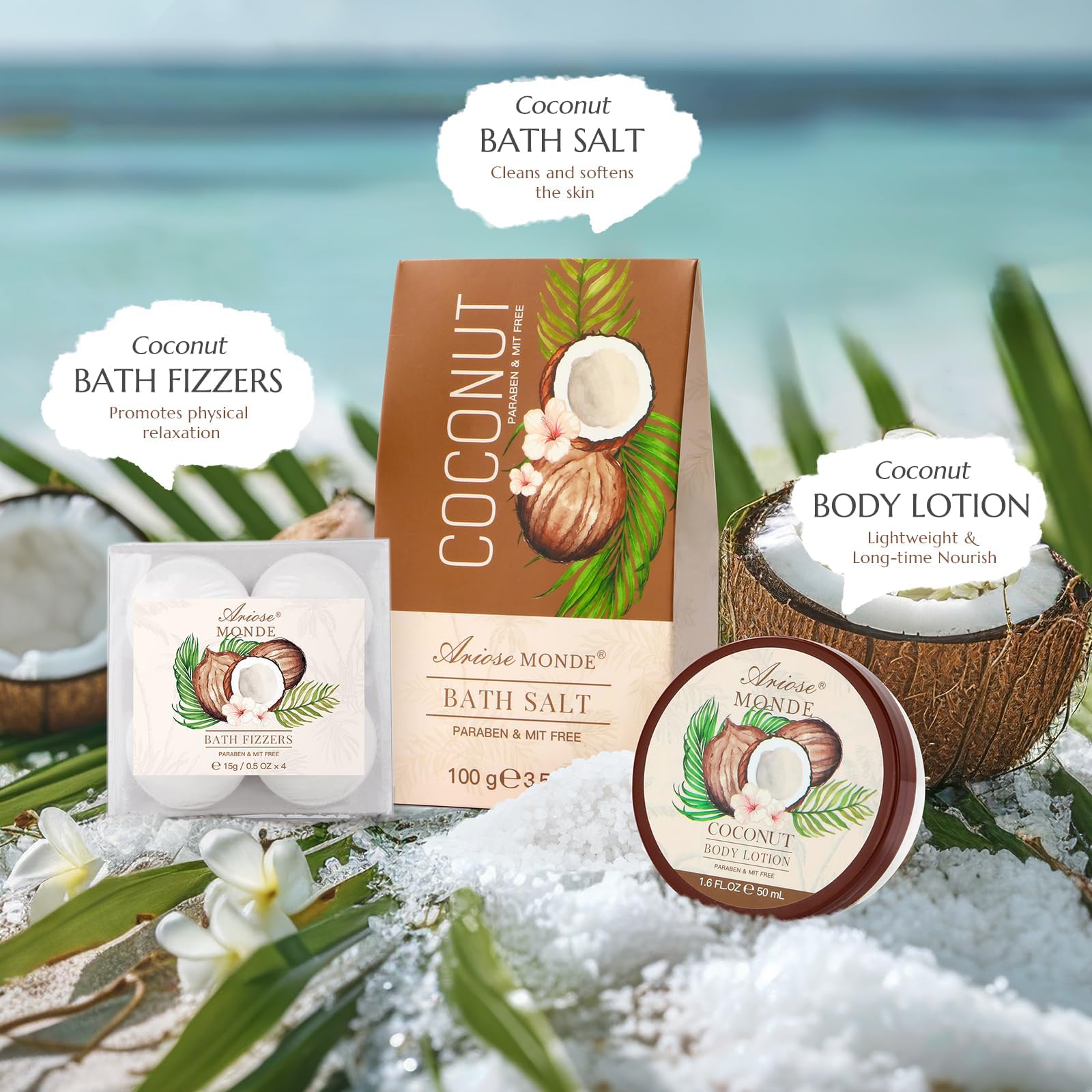 Bath Spa Gift Basket Set for Women, Enchanted Orchid Scent, Home Spa Gift Box with Shower Gel, Bubble Bath, Body Lotion, Body Scrub, Bath Bomb, Bath Salt, Bath & Body Gift Set
