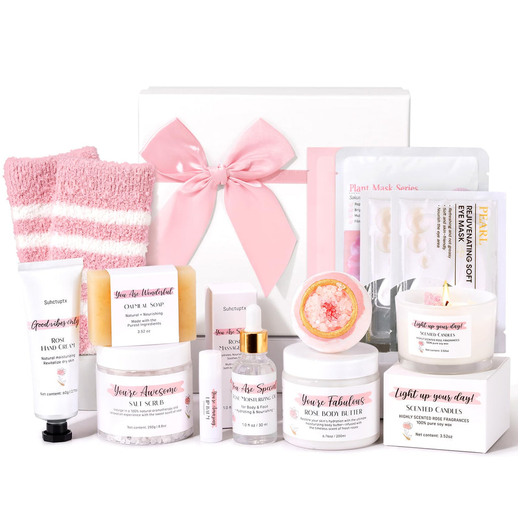 Spa Gifts for Women, Home SPA Kit Bath Set Self Care Package