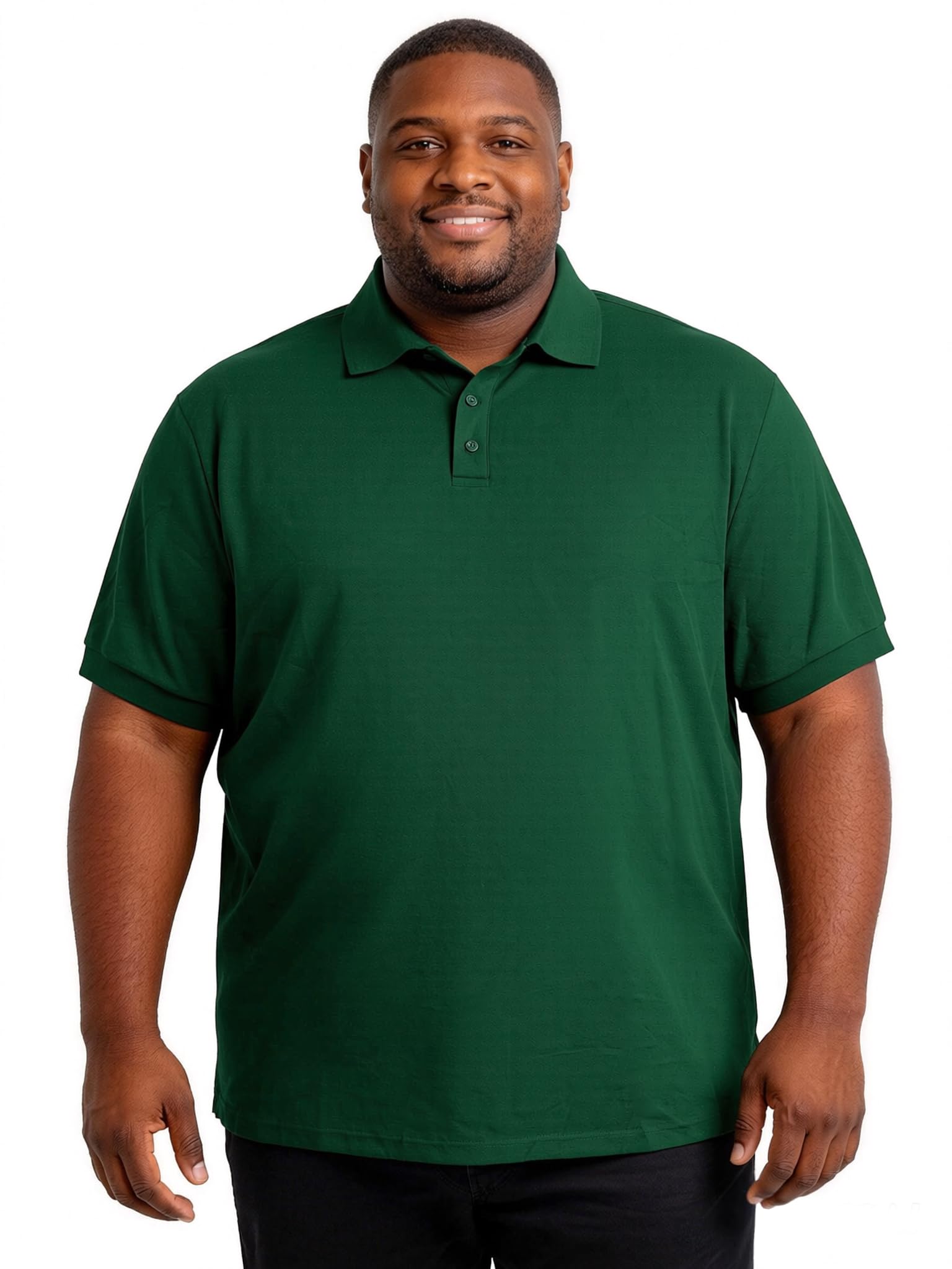 Yuyapu Big and Tall Polo Shirts for Men Short Sleeve Casual Cotton Mens Golf Shirt Classic Button Down Sport Work Shirts