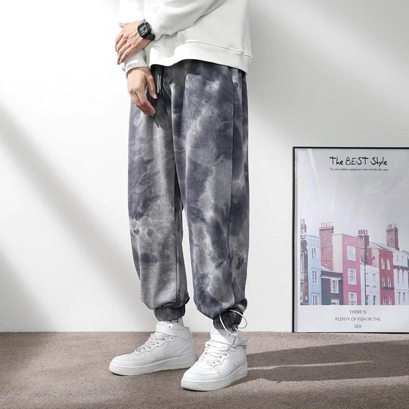Men's Elastic Waist Drawstring Ankle-tied Sweatpants