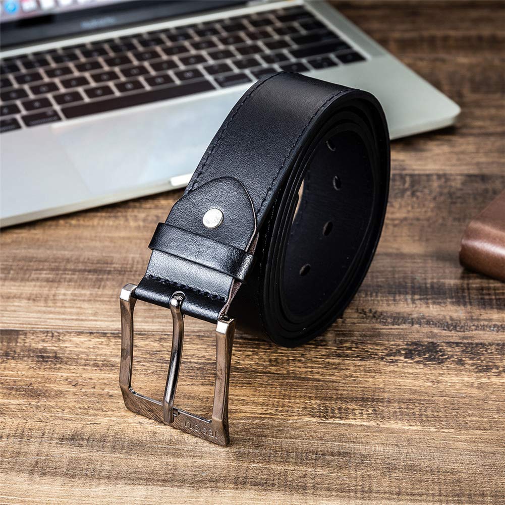 Baojulong Belt Men Leather Black Set with Wallet Keychain Ballpoint Pen Sunglasses Watch Set for Men, Birthday Gifts for Boyfriend Husband Dad, Valentines Day Gifts for Him