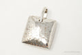 Vintage Silpada Hammered Square Pillow Sterling Silver Necklace Pendant