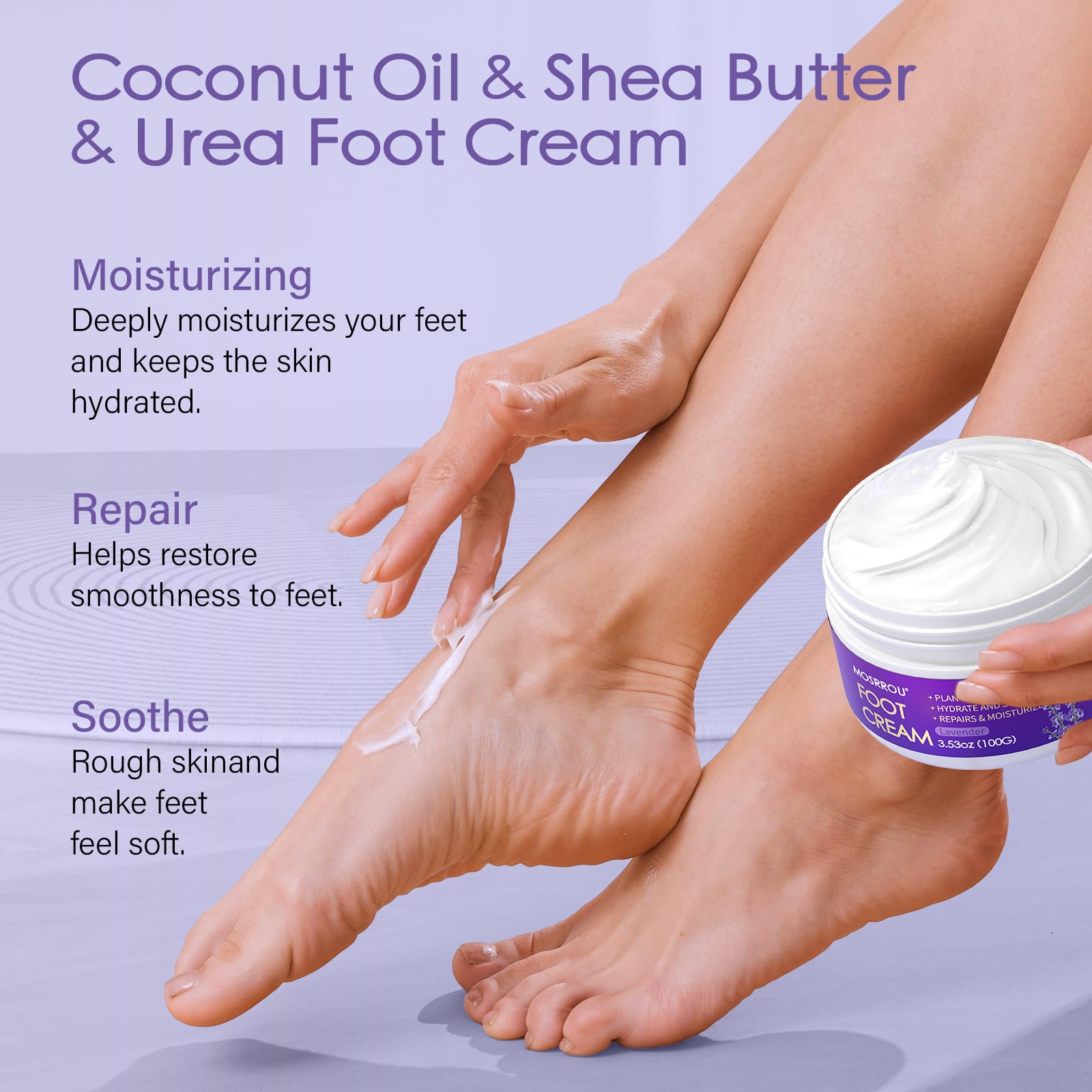 Pedicure Kit For Feet 4pcs Foot Spa Kit For Christmas Birthday Valentine's Women Men Gift Lavender Feet Care Kit for Dry Cracked Foot Soak Salt Foot Callus Remover Gel Foot File Foot Cream