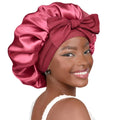 YANIBEST Adjustable Satin Bonnet for Sleeping Women Double Layer Hair Wrap Reduce Friction Prevent Frizz Natural Curly Hair