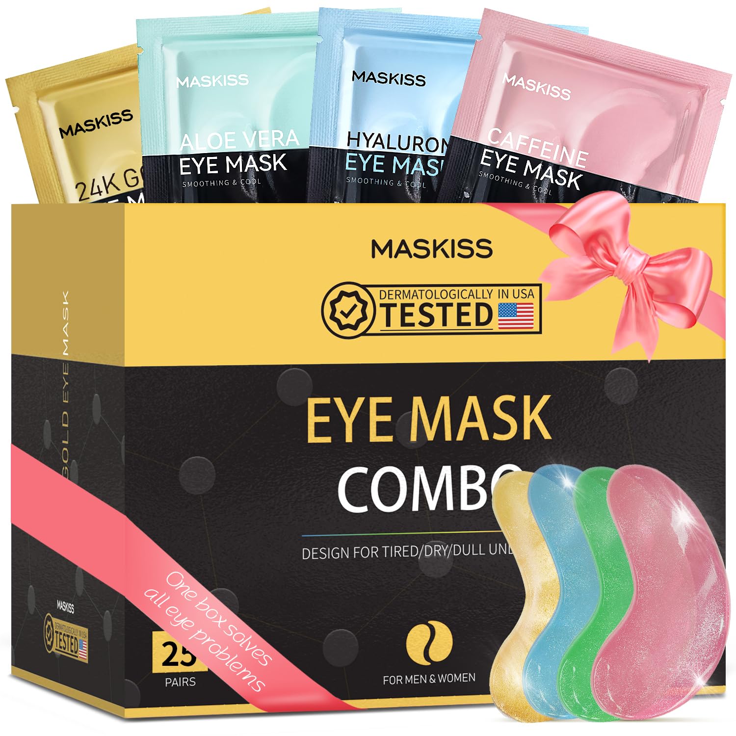 Maskiss Under Eye Patches, eye mask, Collagen Skin Care Products, Eye Patches for Puffy Eyes, eye masks for dark circles and puffiness