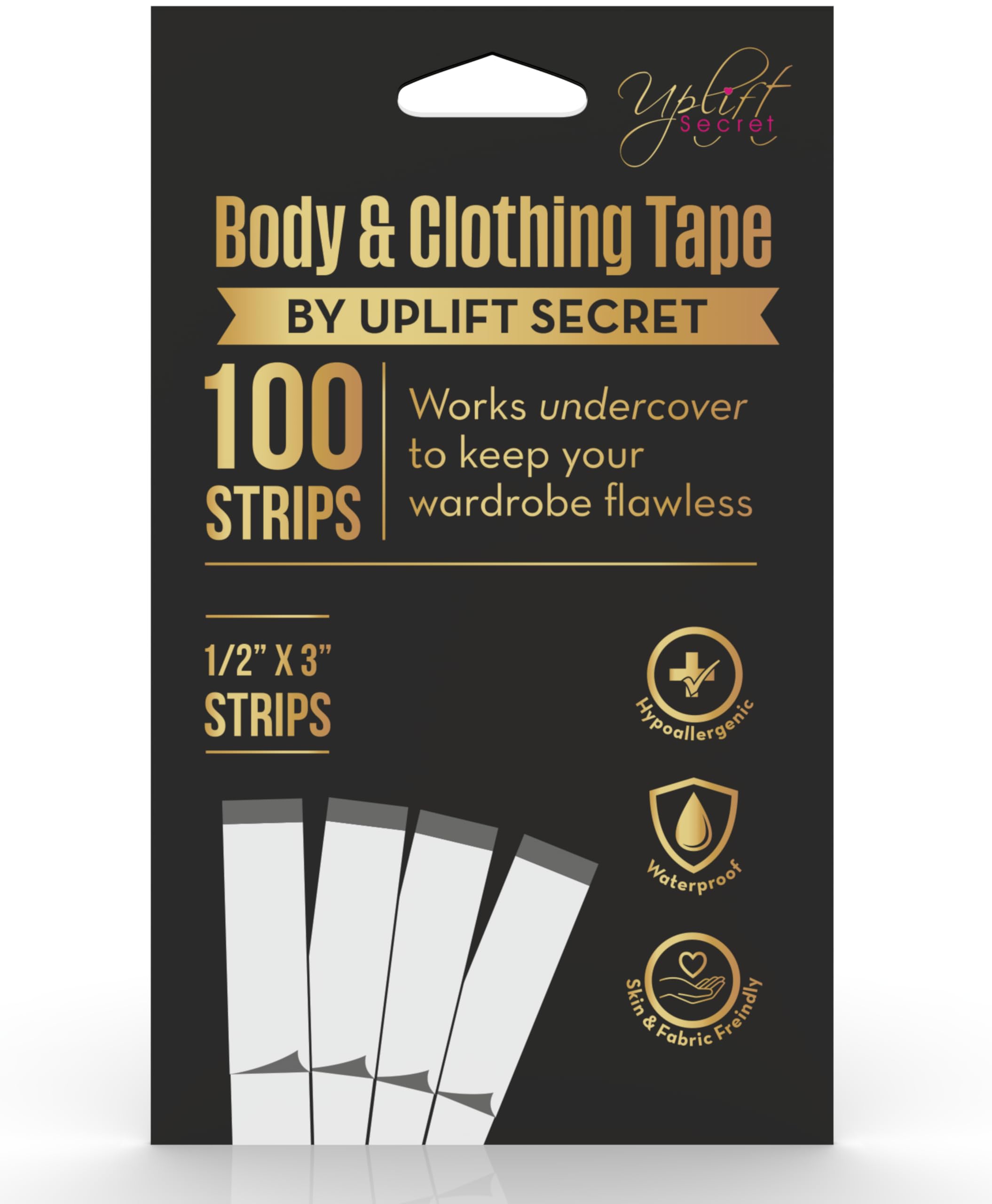 Fashion Clothing Tape Double Sided - Clear Tape for Clothes, Body, and All Skin Shades